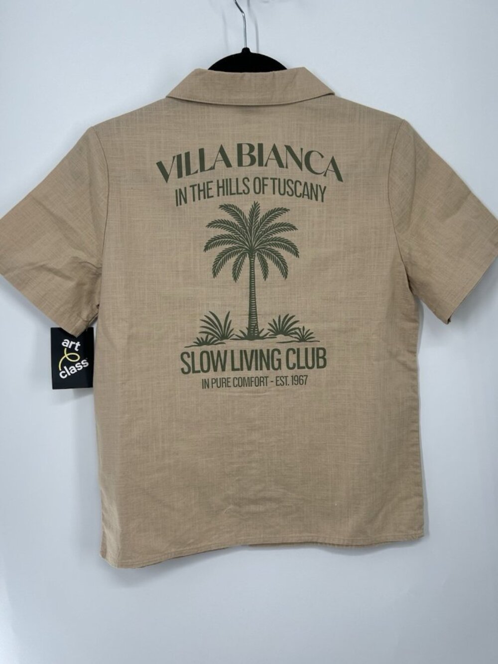 NEW BOYS large10-12 ART CLASS SHORT SLEEVE BUTTON FRONT SHIRT Villa Bianca
